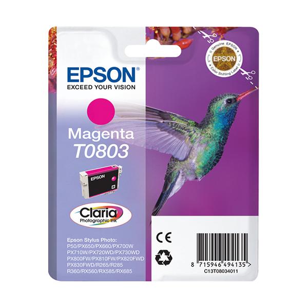 Epson Hummingbird Cartuccia Magenta (Epson T0803 - magenta - original - bl? LEADTIME6DAYS:leadtime of 6 days)EpsonC13T08034011