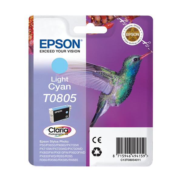 Epson Hummingbird Cartuccia Ciano-chiaro (EPSON T0805 LIGHT CYAN INK STYLUS PHOTO R265 R360 RX560)EpsonC13T08054011