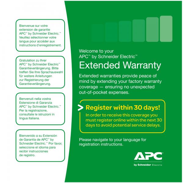 APC WBEXTWAR1YR-AC-02 estensione della garanzia 1 anno/i (Service Pack 1 Year Warranty Extension for Accessories)ApcWBEXTWAR1YR-AC-02