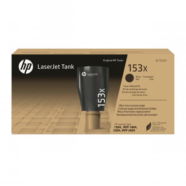 HP Kit ricarica toner nero originale LaserJet Tank 153X (HP 153X BLACK ORIGINAL LASERJET - TANK TONER RELOAD KIT)Hp0195697898266W1530X