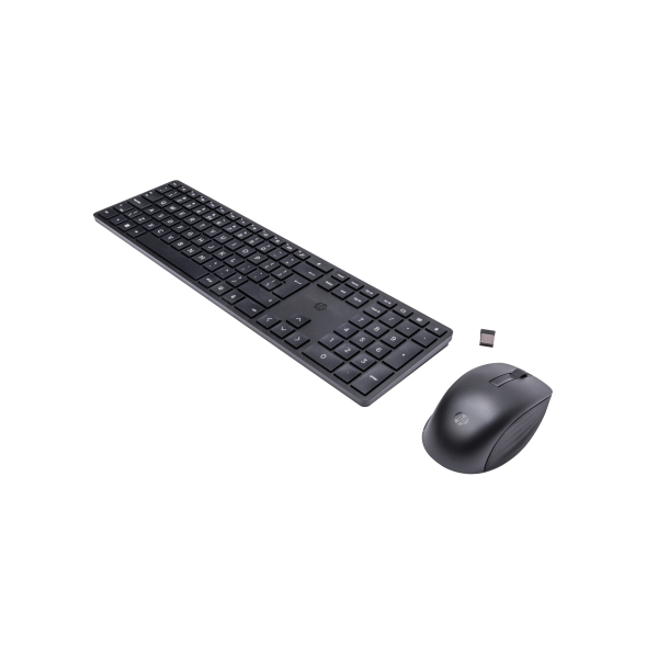 HP Combinazione di tastiera e mouse wireless 650, colore nero (650 Wireless Keyboard and M - Warranty: 3M)Hp4R013AA#ABB