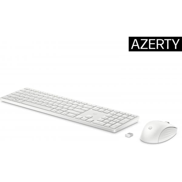 HP Combinazione di tastiera e mouse wireless 650, colore bianco (650 Wireless Keyboard and M - Warranty: 3M)Hp4R016AA#ABH