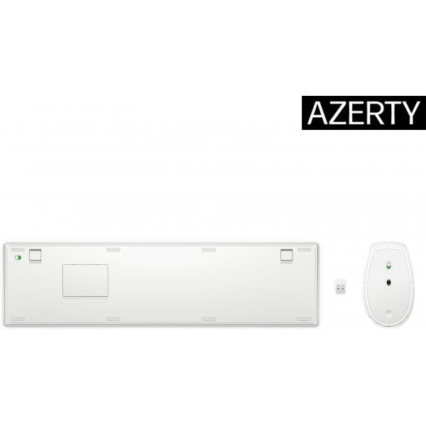 HP Combinazione di tastiera e mouse wireless 650, colore bianco (650 Wireless Keyboard and M - Warranty: 3M)Hp4R016AA#ABH