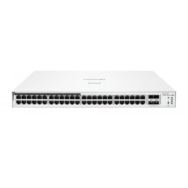 HPE Aruba Networking Networking Instant On Switch 48p Gigabit CL4 PoE 4p SFP 370W 1830 (Aruba 1830 48G 24p Class4 PoE 4SFP 370W Switch)HpeJL815A
