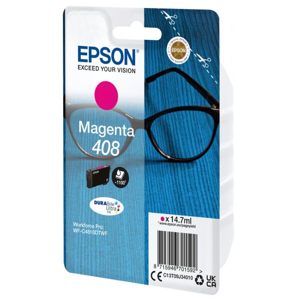 Epson Inchiostro magenta singolo DURABrite Ultra Occhiali 408 (SINGLE MAGENTA 408 DURABRITE INK)Epson8715946701592C13T09J34010