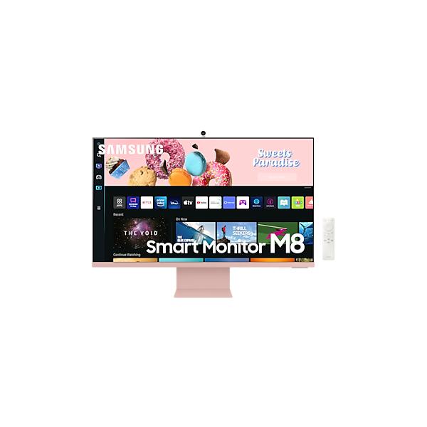 Samsung Smart Monitor M8 - M80B da 32'' UHD Flat (S32BM80P MONITOR 32IN FLAT - 4K 400CD 3000:1 4MS PINK 16:9)SamsungLS32BM80PUUXEN
