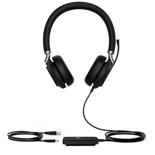 Yealink UH38 Dual Teams Auricolare Con cavo e senza cavo A Padiglione Ufficio Bluetooth Nero (Bluetooth Headset - UH38 Dual - Teams -BAT USB-A - Warranty: 24M)Yealink1308081