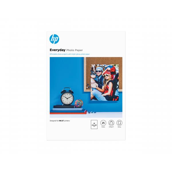 HP Confezione da 25 fogli carta fotografica lucida Everyday A4/210 x 297 mm (EVERYDAY GLOSSY PHOTO PAPER - A4/25 SHEET / 210X297MM)HpQ5451A