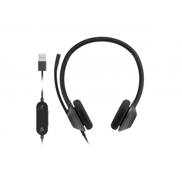 Cisco Headset 322 Auricolare Cablato A Padiglione Ufficio USB tipo A Nero (HEADSET 322 WIRED DUAL ON-EAR - CARBON BLACK USB-A)Cisco0889728449922HS-W-322-C-USB