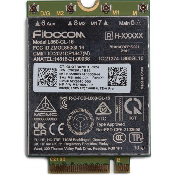 HP WWAN XMM 7560 LTE-Advance (XMM 7560 R+ LTE-Advanced Pro - WWAN-EURO - Warranty: 12M)Hp5R8X8AA#ABB