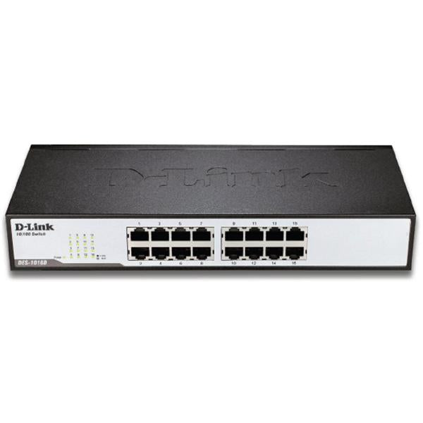 D-Link DES-1016D Non gestito (D-Link DES 1016D - Switch - unmanaged - 16 x 10/100 - desktop, montabile su rack)D-linkDES-1016D