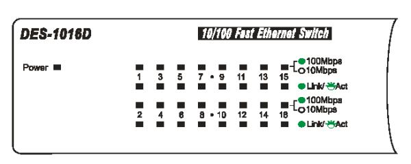 D-Link DES-1016D Non gestito (D-Link DES 1016D - Switch - unmanaged - 16 x 10/100 - desktop, montabile su rack)D-linkDES-1016D