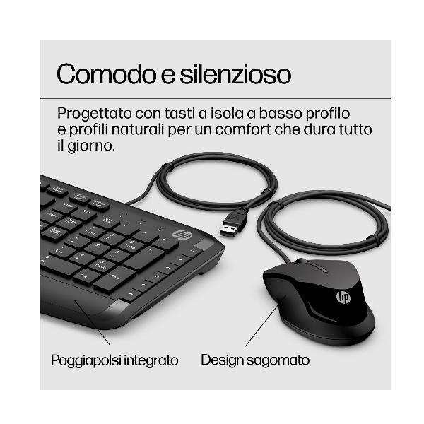 HP Pavilion Keyboard and Mouse 200 (Wired Keyboard Mouse 250 IT - Warranty: 6M)Hp9DF28AA#ABZ