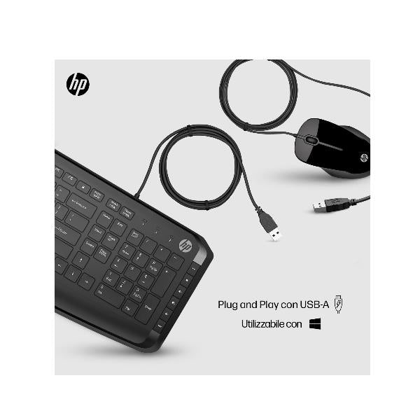 HP Pavilion Keyboard and Mouse 200 (Wired Keyboard Mouse 250 IT - Warranty: 6M)Hp9DF28AA#ABZ