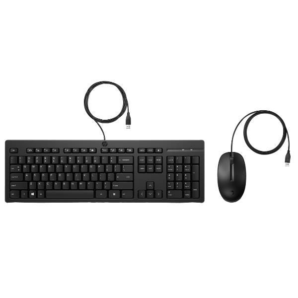 HP Mouse e tastiera 225 Wired (HP 225 - Set mouse e tastiera - ambidestro, layout a 3 zone, corsa dei tasti standard - 100% - full size - USB - italiana - nero)HpAX2Y7AA#ABZ