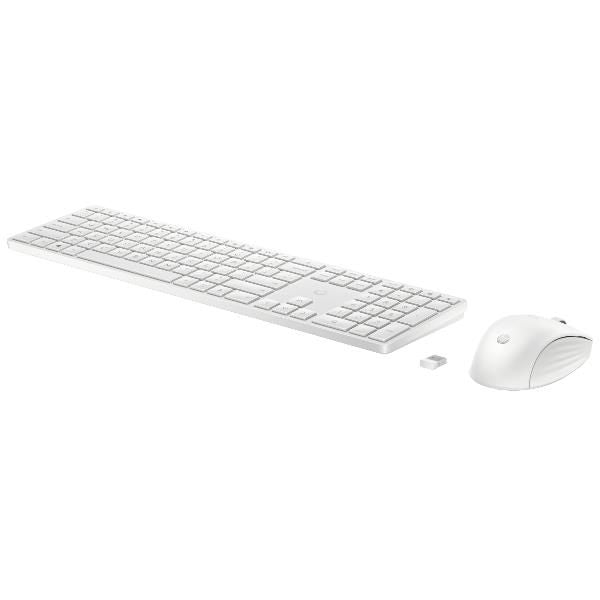 HP Tastiera e mouse wireless combinati 655 (HP 655 - Set mouse e tastiera - senza fili - 2.4 GHz - italiana - bianco)Hp860P8AA#ABZ