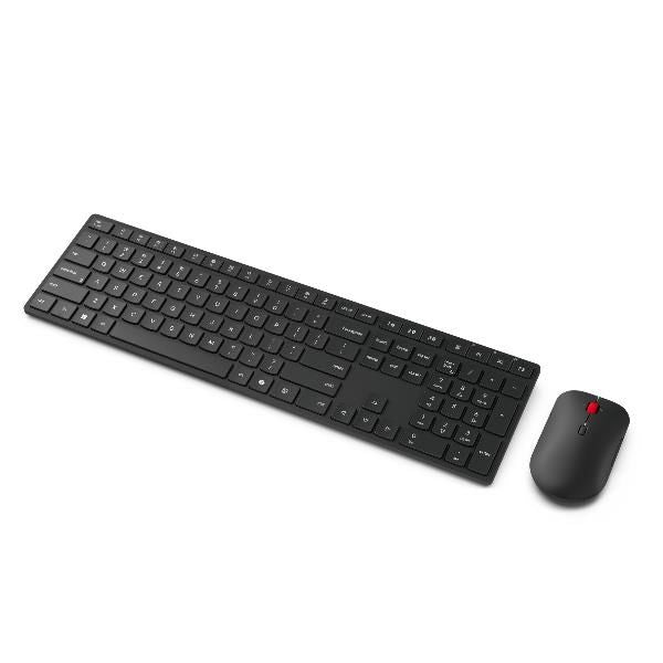 Lenovo 4X31S04830 tastiera Mouse incluso Casa/ufficio RF senza fili + Bluetooth Italiano Nero (Lenovo Multi-Mode Pro Combo 6000 - Set mouse e tastiera - senza fili - 2.4 GHz, Bluetooth 5.3 - QWERTY - italiana - nero eclisse - confezione brown box)Len...