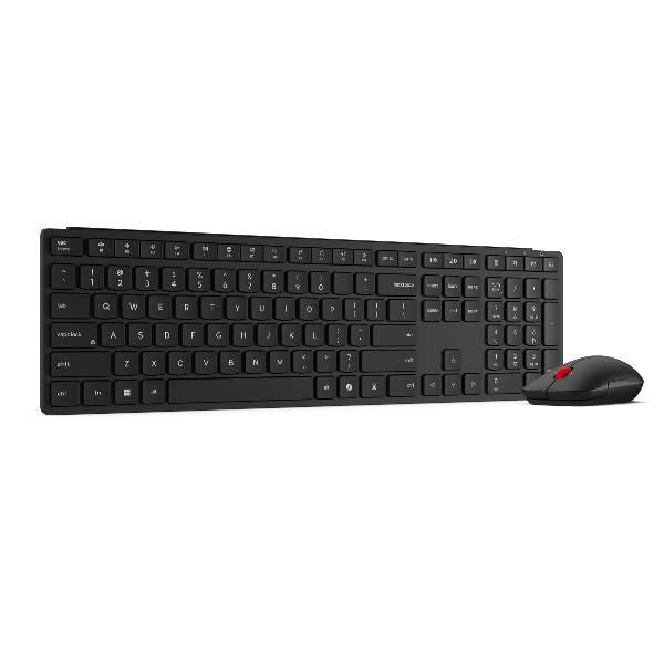 Lenovo 4X31S04830 tastiera Mouse incluso Casa/ufficio RF senza fili + Bluetooth Italiano Nero (Lenovo Multi-Mode Pro Combo 6000 - Set mouse e tastiera - senza fili - 2.4 GHz, Bluetooth 5.3 - QWERTY - italiana - nero eclisse - confezione brown box)Len...