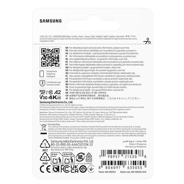 Samsung T7 256 GB MicroSDXC UHS-I (256GB Samsung T7 microSD Card)Samsung8806097635055MB-MB256T/WW