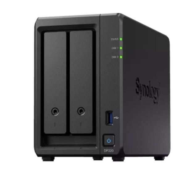 Synology DP320 server NAS e di archiviazione Desktop R1600 8 GB 16 TB Nero (DP320 2BAY 2X8TB HDD - 8192MB 1XGLN 1XRJ45 USB)SynologyDP320