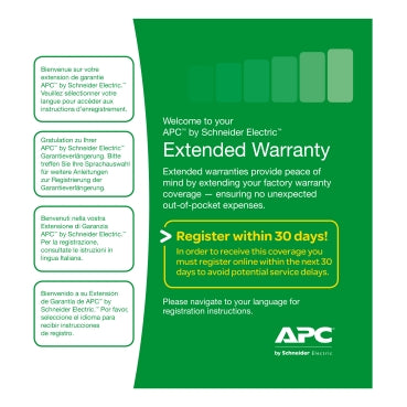 SERVICE PACK 1 YEAR EXTENDED WARRANTY APC