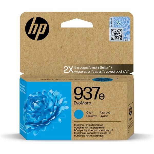 HP Cartuccia di inchiostro ciano originale 937e EvoMore (HP 937E EVOMORE CYAN ORIGINAL - INK CARTRIDGE)Hp4S6W6NE#LS1