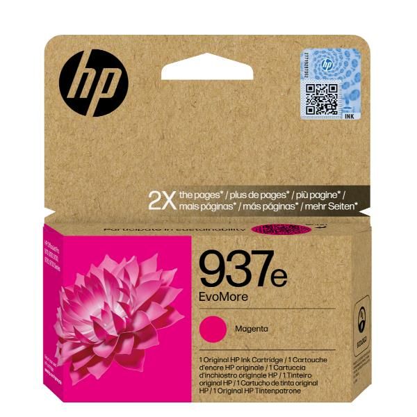 HP Cartuccia di inchiostro magenta originale 937e EvoMore (HP 937E EVOMORE MAGENTA - ORIGINAL INK CARTRIDGE)Hp4S6W7NE#LS1