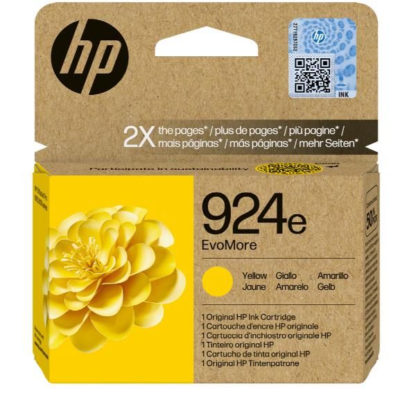 HP Cartuccia di inchiostro giallo originale 924e EvoMore (HP 924e EvoMore - Yellow - original - ink cartridge - for Officejet Pro 8130e)Hp4K0U9NE#SE1