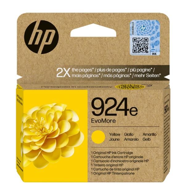 HP Cartuccia di inchiostro giallo originale 924e EvoMore (HP 924e EvoMore - Yellow - original - ink cartridge - for Officejet Pro 8130e)Hp4K0U9NE#SE1