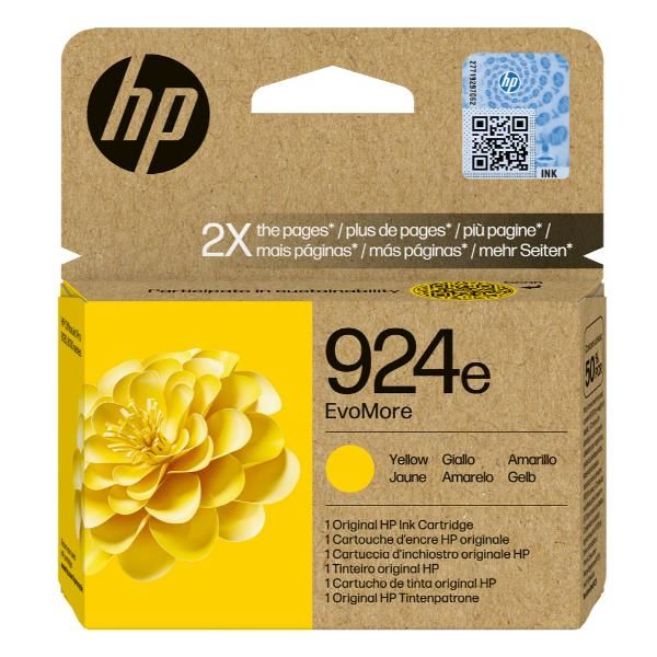 HP Cartuccia di inchiostro giallo originale 924e EvoMore (HP 924e EvoMore - Yellow - original - ink cartridge - for Officejet Pro 8130e)Hp4K0U9NE#SE1