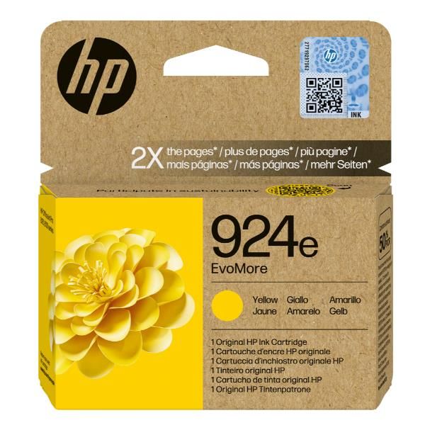 HP Cartuccia di inchiostro giallo originale 924e EvoMore (HP 924e EvoMore - Yellow - original - ink cartridge - for Officejet Pro 8130e)Hp4K0U9NE#SE1