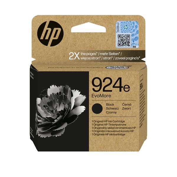 HP Cartuccia di inchiostro nero originale 924e EvoMore (HP 924e EvoMore - Black - original - ink cartridge - for Officejet Pro 8130e)Hp4K0V0NE#SE1