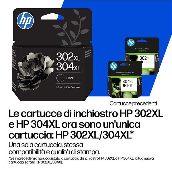 HP Cartuccia di inchiostro nero originale 302/304 (HP 302/304 BLACK ORIGINAL INK - CARTRIDGE)HpB7RT7AE#LS1
