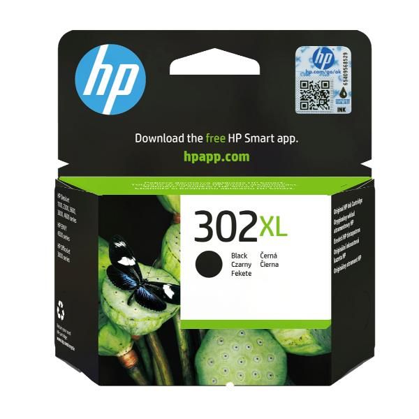 HP Cartuccia originale inchiostro nero ad alta capacità 302XL (HP 302XL - 8.5 ml - Alta resa - nero - originale - cartuccia d'inchiostro - per Deskjet 1110, 21XX, 36XX, ENVY 45XX, Officejet 38XX, 46XX, 52XX)HpF6U68AE#ABE