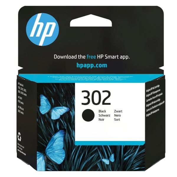 HP Cartuccia originale inchiostro nero 302 (HP 302 - 3.5 ml - nero - originale - cartuccia d'inchiostro - per Deskjet 1110, 21XX, 36XX, ENVY 45XX, Officejet 38XX, 46XX, 52XX)HpF6U66AE#ABE