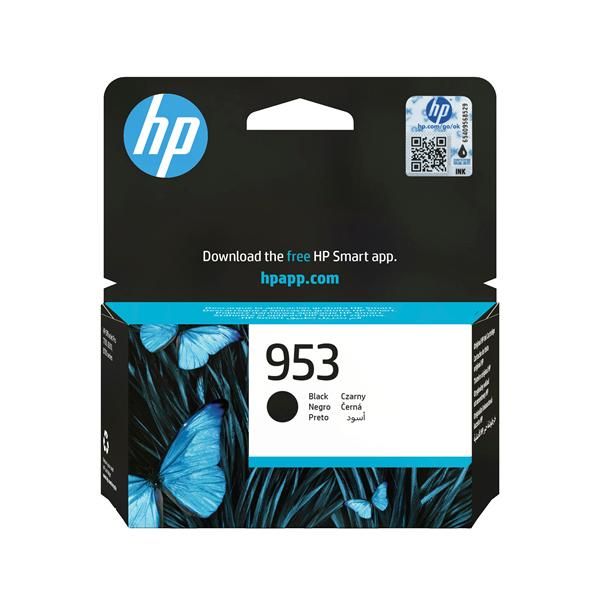 HP Cartuccia di inchiostro originale nero 953 (HP 953 - 20 ml - black - original - Officejet - ink cartridge - for Officejet Pro 7720 Wide Format, 7730 Wide Format, 7740, 8210, 8720, 8730)HpL0S58AE#LS1