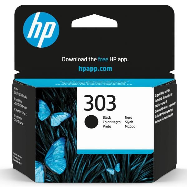 HP Cartuccia di inchiostro nero originale 303 (HP 303 - sort - original - blkpatron)HpT6N02AE#301