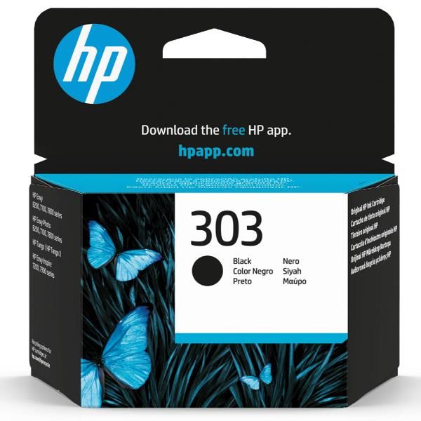 HP Cartuccia di inchiostro nero originale 303 (HP 303 - sort - original - blkpatron)HpT6N02AE#301