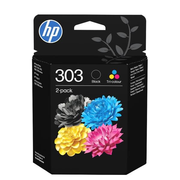 HP Confezione da 2 cartucce di inchiostro nero/in tricromia originali 303 (HP 303 2-PACK BLACK/TRI-COLOR - ORIGINAL INK CARTRIDGES)Hp3YM92AE#LS1