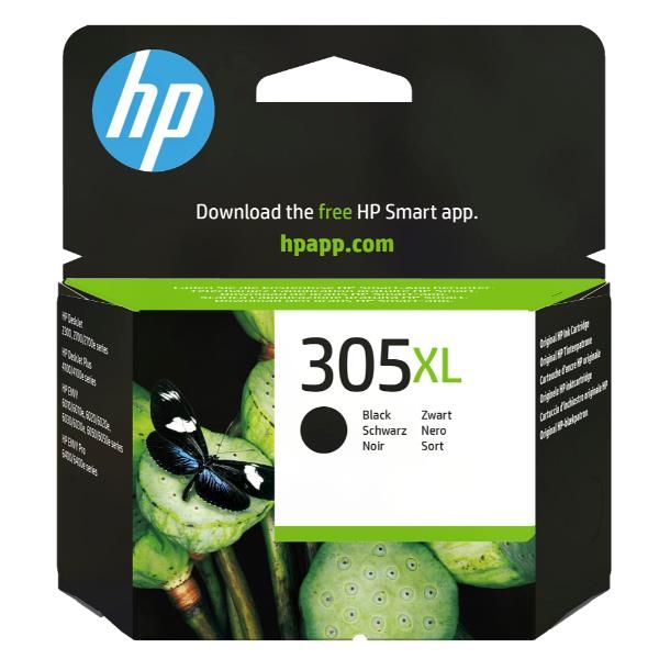 HP Cartuccia di inchiostro nero originale ad alta capacità 305XL (HP 305XL - 4 ml - Alta resa - pigmento nero - originale - cartuccia d'inchiostro - per Deskjet 23XX, 27XX, 28XX, 41XX, 42XX, DeskJet Plus 41XX, ENVY 60XX, 64XX, ENVY Pro 64XX)Hp3YM62AE#301