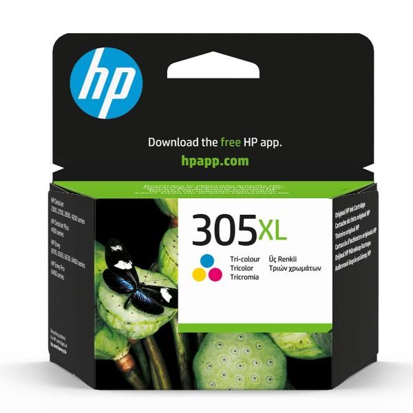 HP Cartuccia di inchiostro tricromia originale ad alta capacità 305XL (HP 305XL - Hjtydende - farve [cyan,)Hp3YM63AE#301
