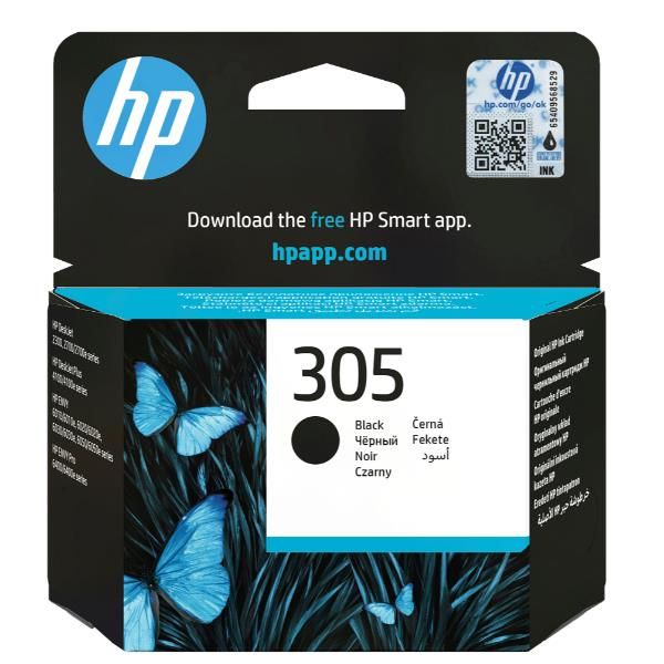 HP Cartuccia di inchiostro nero originale 305 (HP 305 - 2 ml - nero - originale - cartuccia d'inchiostro - per Deskjet 23XX, 27XX, 28XX, 41XX, 42XX, DeskJet Plus 41XX, ENVY 60XX, 64XX, ENVY Pro 64XX)Hp3YM61AE#ABE