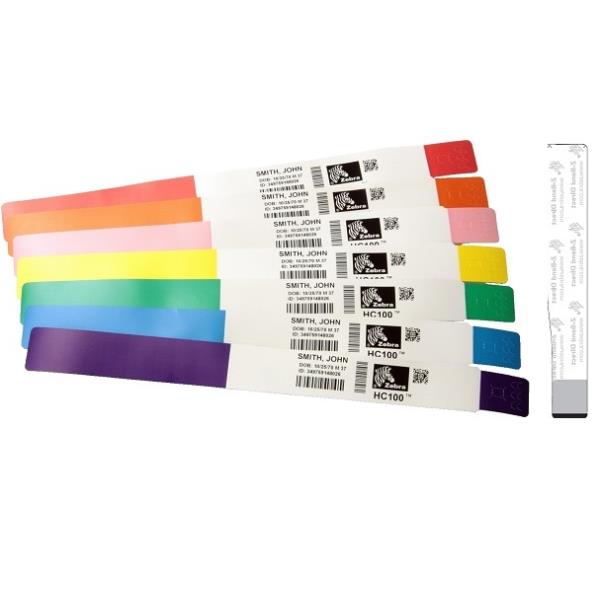 Zebra Z-Band UltraSoft Bianco, Giallo Braccialetti da ospedale (Z BAND ULTRA SOFT COATED 1X11IN - WRISTBAND 175/ROLL 6/BOX YELLOW)Zebra10015355-YK