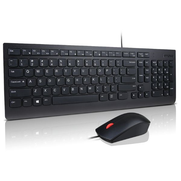 Lenovo 4X31R64420 tastiera Mouse incluso Universale USB Italiano Nero (Lenovo Essential Wired Combo - Set mouse e tastiera - layout a 2,5 zone - USB - QWERTY - italiana - nero - confezione brown box)Lenovo01958921151134X31R64420