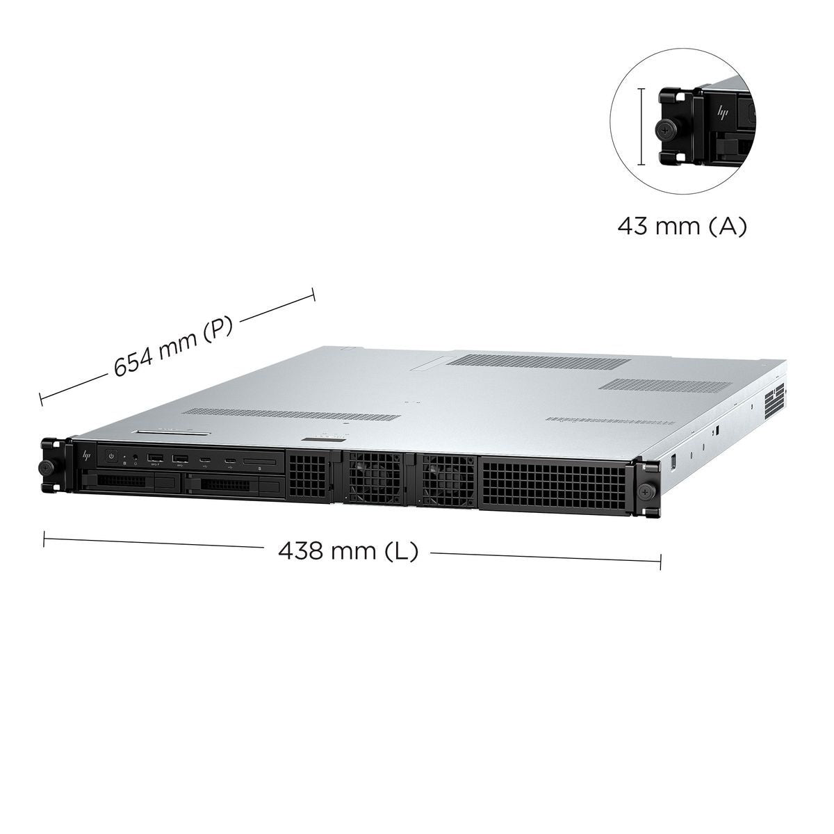 HP Z4 Rack G5 Wolf Pro Security Edition Intel Xeon w3 w3-2425 64 GB DDR5-SDRAM 2 TB SSD NVIDIA RTX A1000 Windows 11 Pro Telaio montato a rack Stazione di lavoro AI Workstation Nero, Argento (HP Workstation Z4 G5 - AI Workstation - montabile in rack 1...