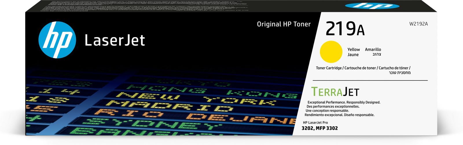 HP Cartuccia toner originale LaserJet 219A giallo (HP 219A YELLOW ORIGINAL - LASERJET TONER CARTRIDGE)HpW2192A