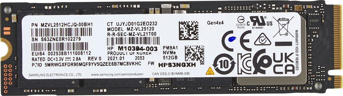 HP Unità SSD 512GB PCIe-4x4 NVMe (512Gb Pcie-4X4 Nvme Solid - State Drive - Warranty: 12M)Hp0198701274223AL0M8AA