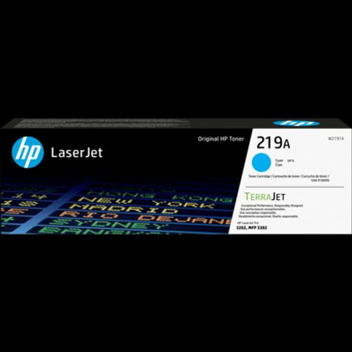 HP Cartuccia toner ciano originale LaserJet 219A (HP 219A CYAN ORIGINAL - LASERJET TONER CARTRIDGE)HpW2191A