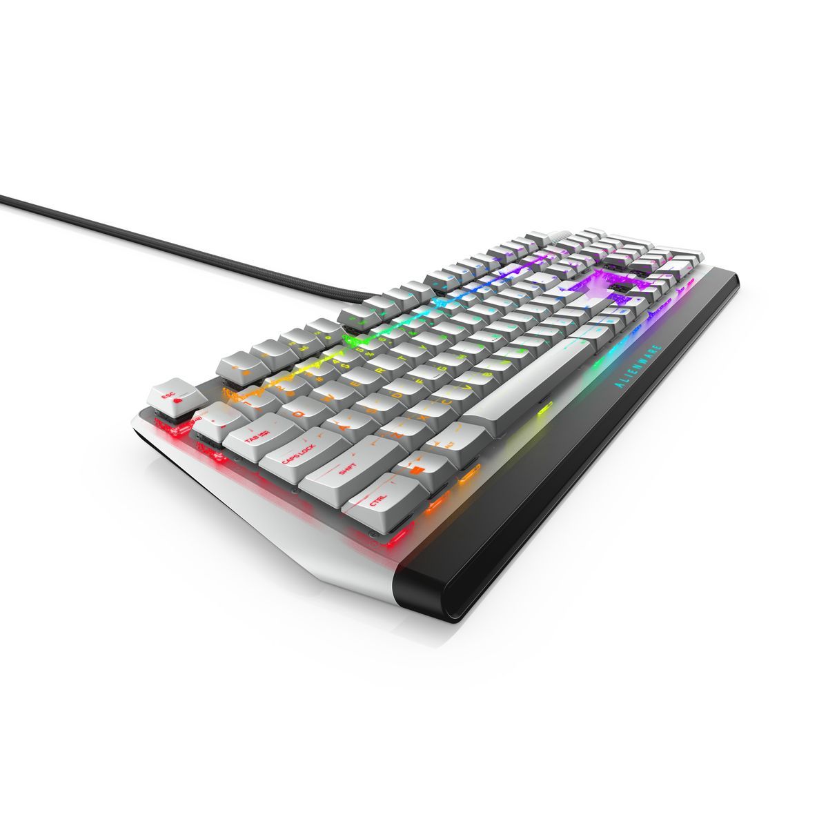 Alienware AW510K tastiera Gaming USB Nero, Bianco (Alienware AW510K - Keyboard - backlit - USB - key switch: CHERRY MX Low Profile Red - lunar light - for Alienware Area-51, Aurora, Aurora R10, Aurora R9, M15, M17, G5 5090, XPS 8940) - Versione UKDel...