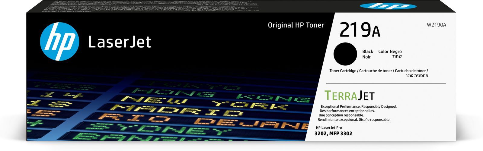 HP Cartuccia toner originale LaserJet 219A nero (HP 219A BLACK ORIGINAL - LASERJET TONER CARTRIDGE)HpW2190A